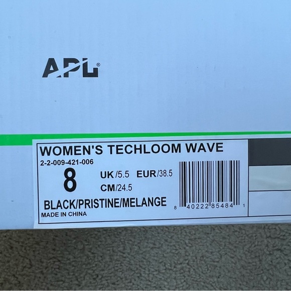 APL Techloom Wave hybrid running shoe US 8 black/pristine/melange new in box - Picture 10 of 10